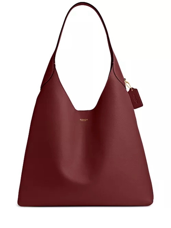Coach Handbags - NWT Coach Brooklyn 39 Dark Ruby Natural Grain Leather Shoulder Bag $495